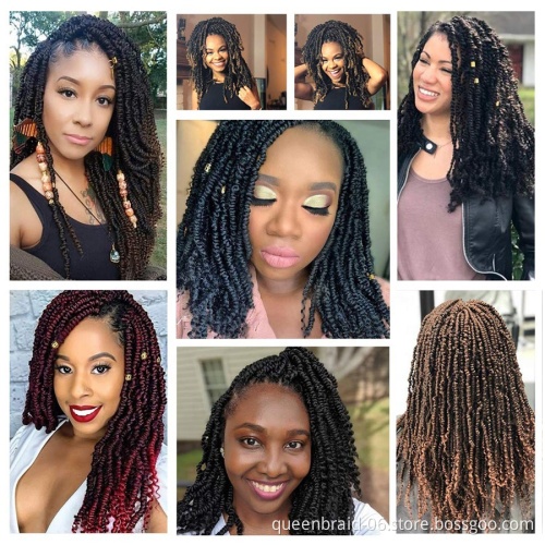Bomb Twist Crochet Hair 18 Inch Crochet Braids Pre-looped Mini Passion Twist Braiding Hair Synthetic Hair Extension
